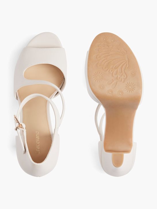 Graceland Zapatos peep-toes beige 20435 3