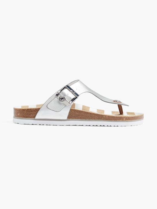 TOM TAILOR Sandal med tå-split Sølv 33844 1