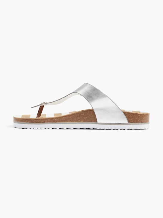 TOM TAILOR Sandal med tå-split Sølv 33844 2