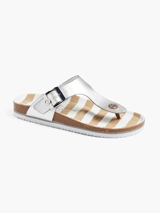 TOM TAILOR Sandal med tå-split Sølv 33844 6