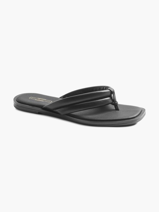 5th Avenue Sandal med tå-split Sort 2334 6