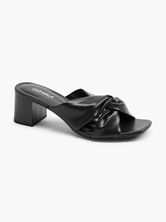 Catwalk Ciabatta aperta dietro Nero 20660 6