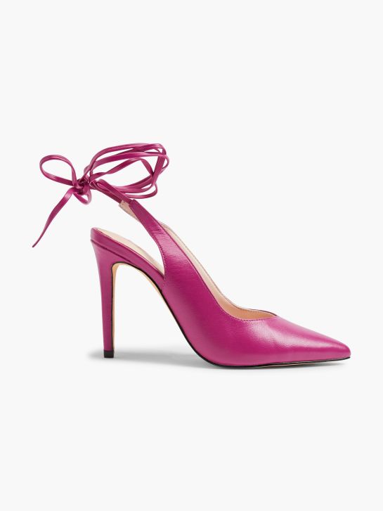 Decollete fucsia con lacci clearance