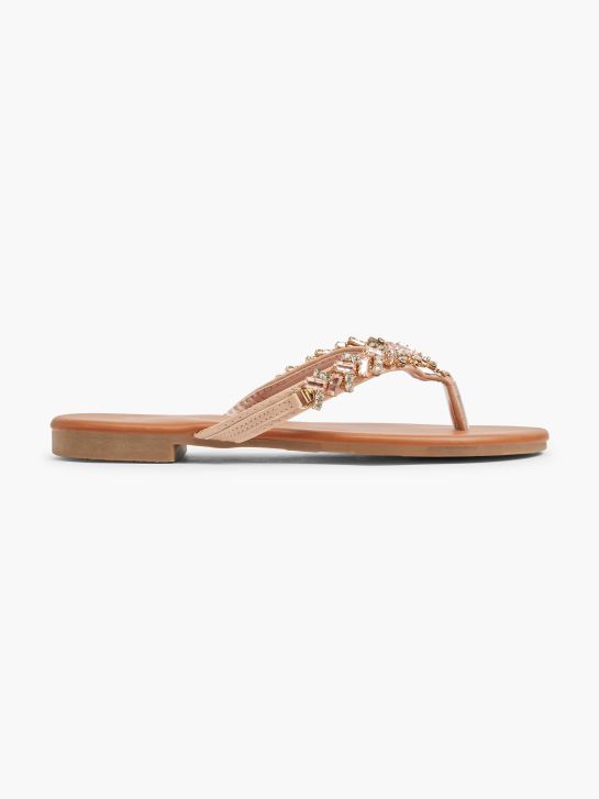 Graceland Sandal med tå-split Beige 4184 1