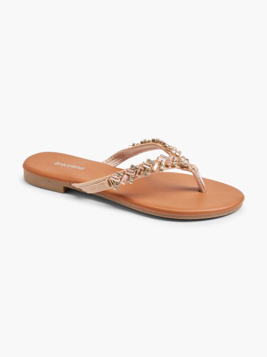 Graceland Sandal med tå-split Beige 4184 6