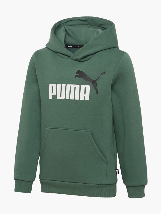 Felpa puma verde con cappuccio outlet