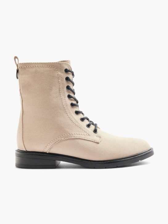 Graceland Ankelstøvle med snøre Beige 33190 1