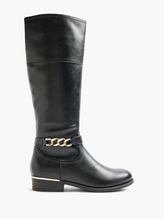 HUNTER Stivale Alto In Gomma – Modello Raffinato Trapunta Verticale – Nero – 39 EU