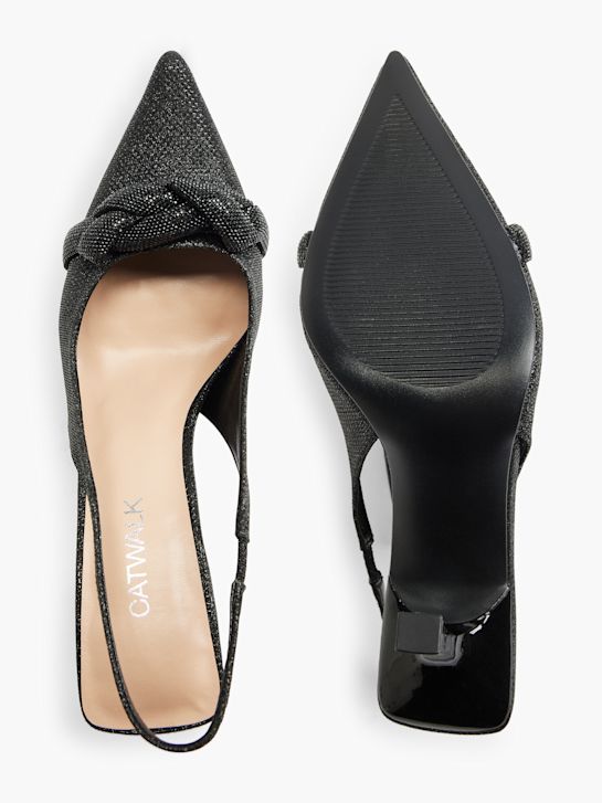 Catwalk Slingback salonarji Črna 18539 3