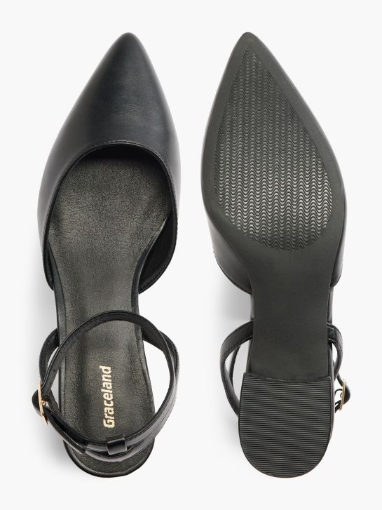 Graceland Slingback salonarji Črna 4597 3