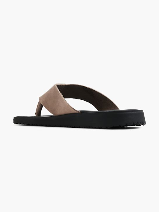 AM SHOE Sandal med tå-split Taupe 3772 3