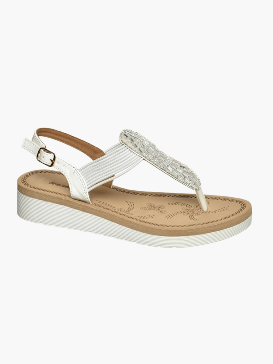 Graceland Žabkové sandále biela 21226 1