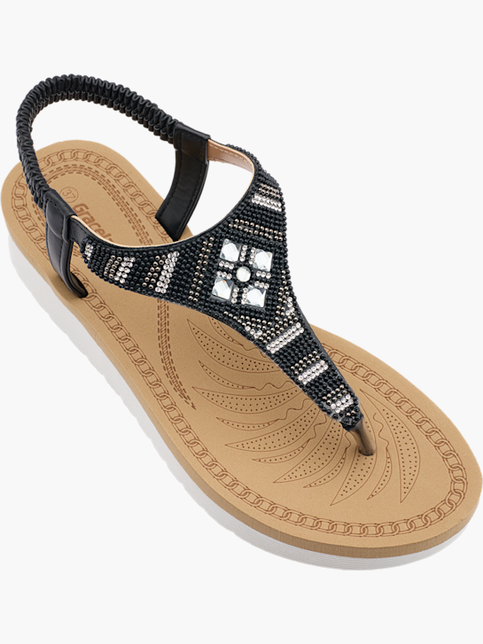 Graceland Žabkové sandále schwarz 26309 2