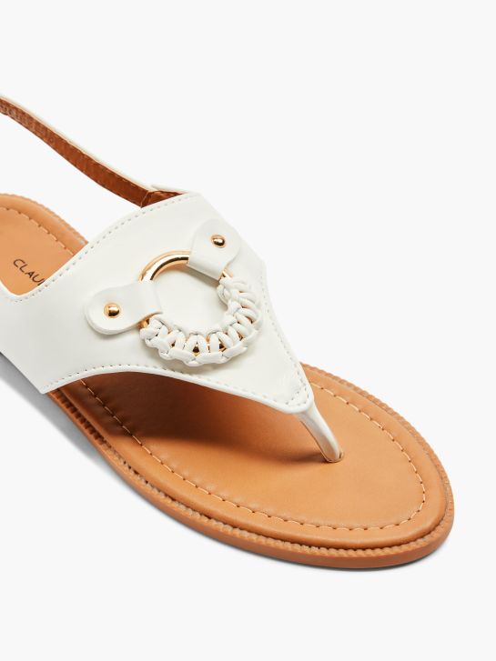 Claudia Ghizzani Sandal med tå-split Hvid 4720 2