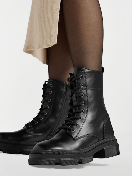 Bottes Combat Homme Nylon Noir - Pointure 7 US - Semelle Cuir - Occasion