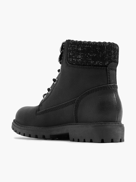 TOM TAILOR Schnürboots Schwarz 6674 3
