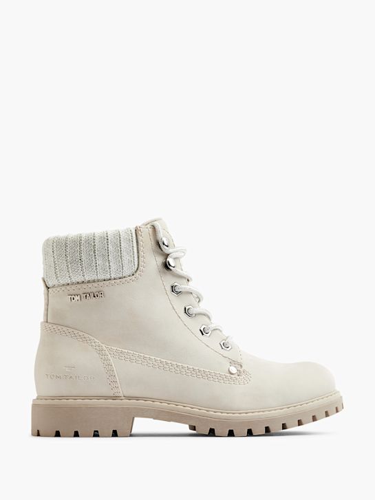 TOM TAILOR Schnürboots Creme 6675 1