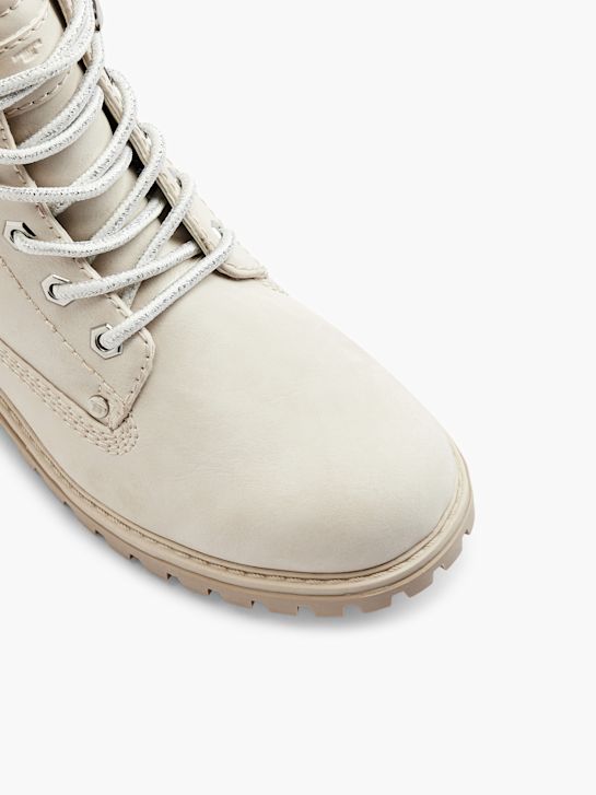 TOM TAILOR Schnürboots Creme 6675 2