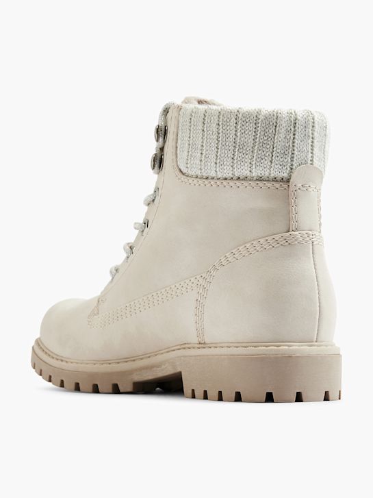 TOM TAILOR Schnürboots Creme 6675 3