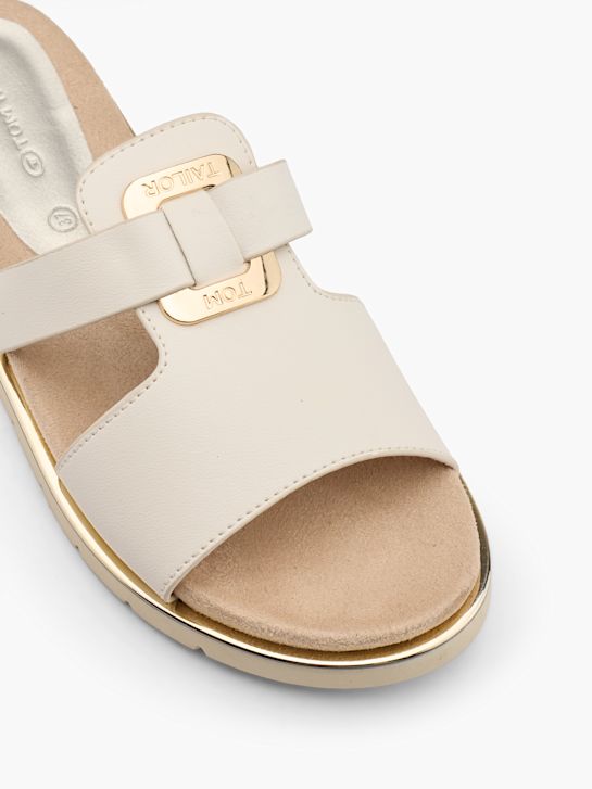 TOM TAILOR Slip-in sandal Cream 11906 2