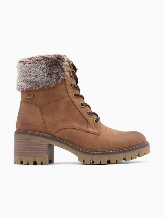 TOM TAILOR Botine cu șireturi Coniac 43721 1