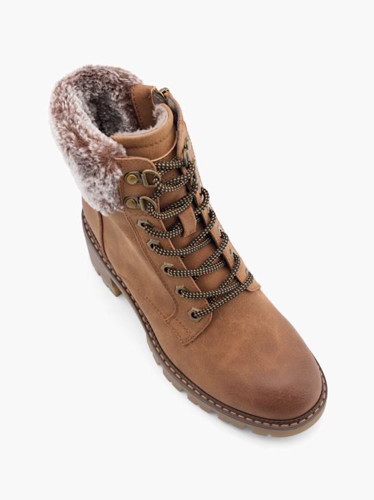 TOM TAILOR Botine cu șireturi Coniac 43721 2