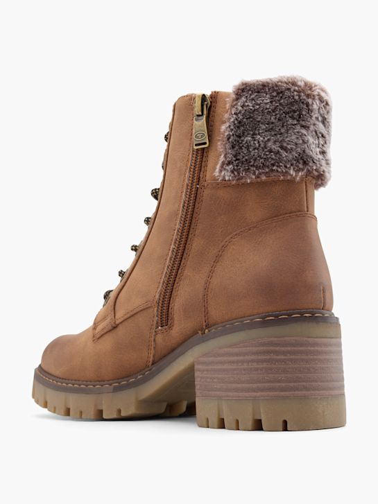 TOM TAILOR Botine cu șireturi Coniac 43721 3