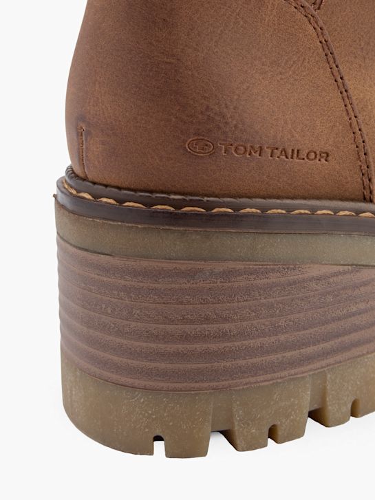 TOM TAILOR Botine cu șireturi Coniac 43721 5