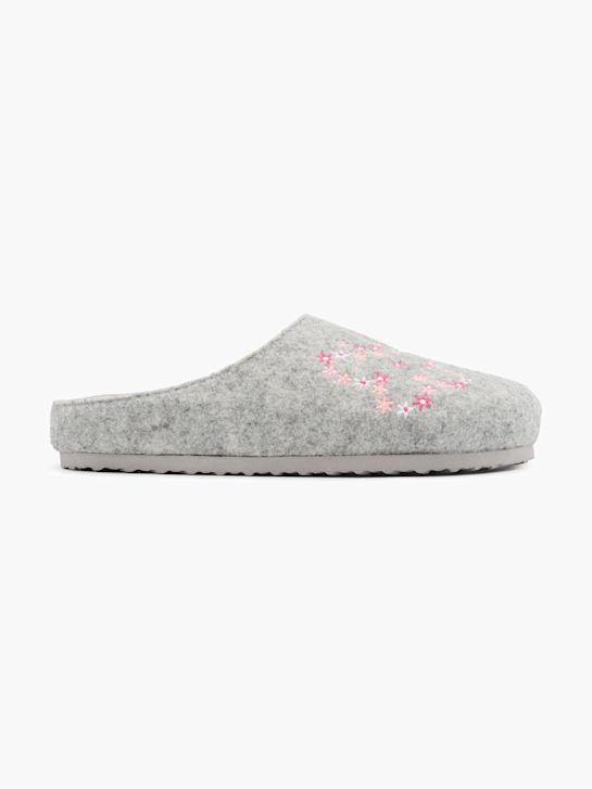 Offene Hausschuhe Fell Grau. | Schuhe Für Damen
