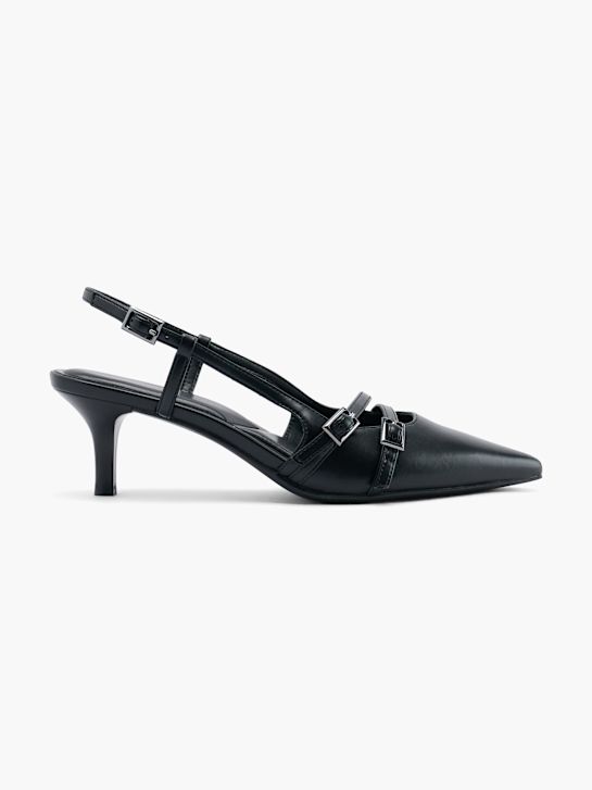 Catwalk Lodičky s otvorenou pätou Čierna 59035 1