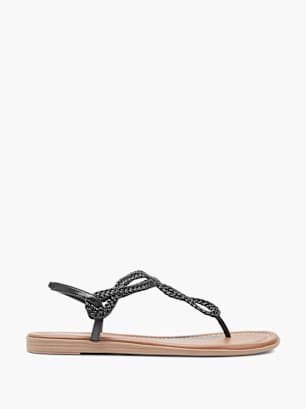 Graceland Sandalen-Zehentrenner Schwarz
