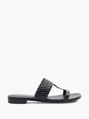 Graceland Flache Pantolette Schwarz