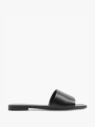Catwalk Flache Pantolette Schwarz