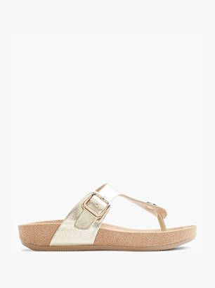 Graceland Sandalen-Zehentrenner Gold