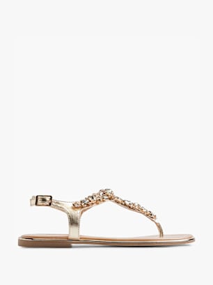 Graceland Sandalen-Zehentrenner Gold