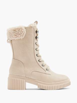 Graceland Bottines à lacets Crème