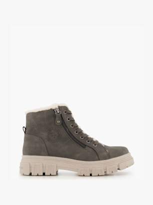 TOM TAILOR Stivale allacciato Grigio