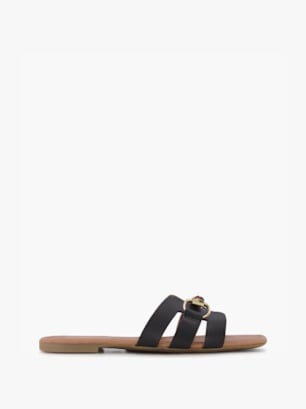 5th Avenue Flache Pantolette Schwarz