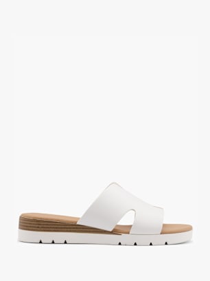 Graceland Flache Pantolette Weiss