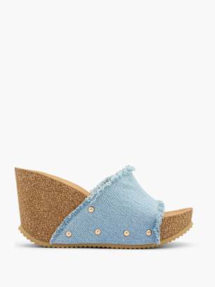 Catwalk Flache Pantolette Blau
