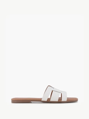 5th Avenue Flache Pantolette Weiss
