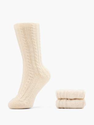 Cosy Nature Chaussettes Blanc cassé