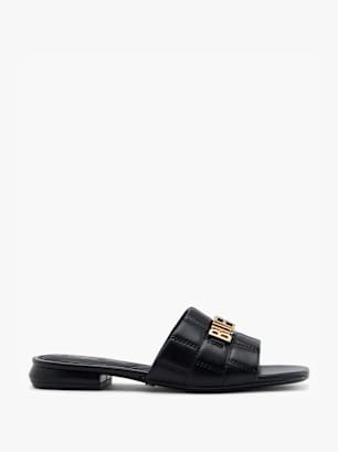 Buffalo Flache Pantolette Schwarz