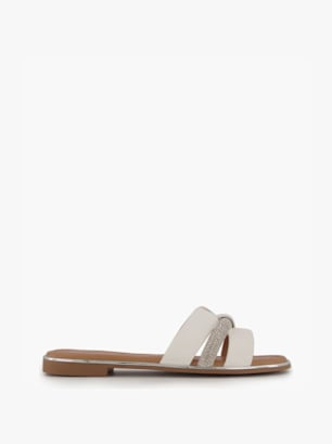 Catwalk Flache Pantolette Weiss