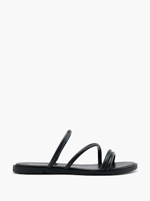 Graceland Flache Pantolette Schwarz