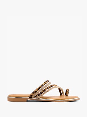 Catwalk Pantoletten-Zehentrenner Beige