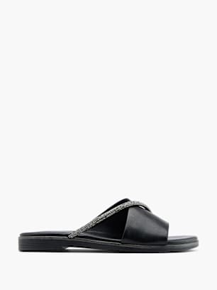 Graceland Flache Pantolette Schwarz