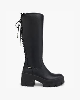 Damen Lecht Gefütterte Plateaustefel Profl-Sohle Schuhe 839544