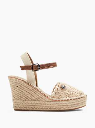 TOM TAILOR Högklackad sandal Beige