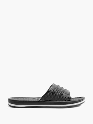 Blue Fin Slide Black